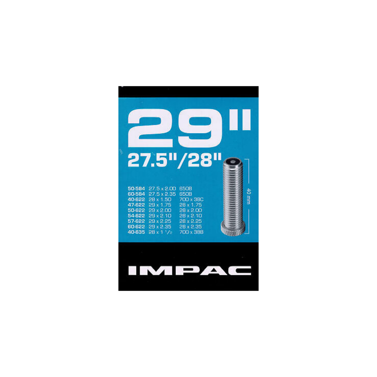 Impac ( schwalbe ) inner tube av19 27,5 29 inch 40 60-622 av 40 mm