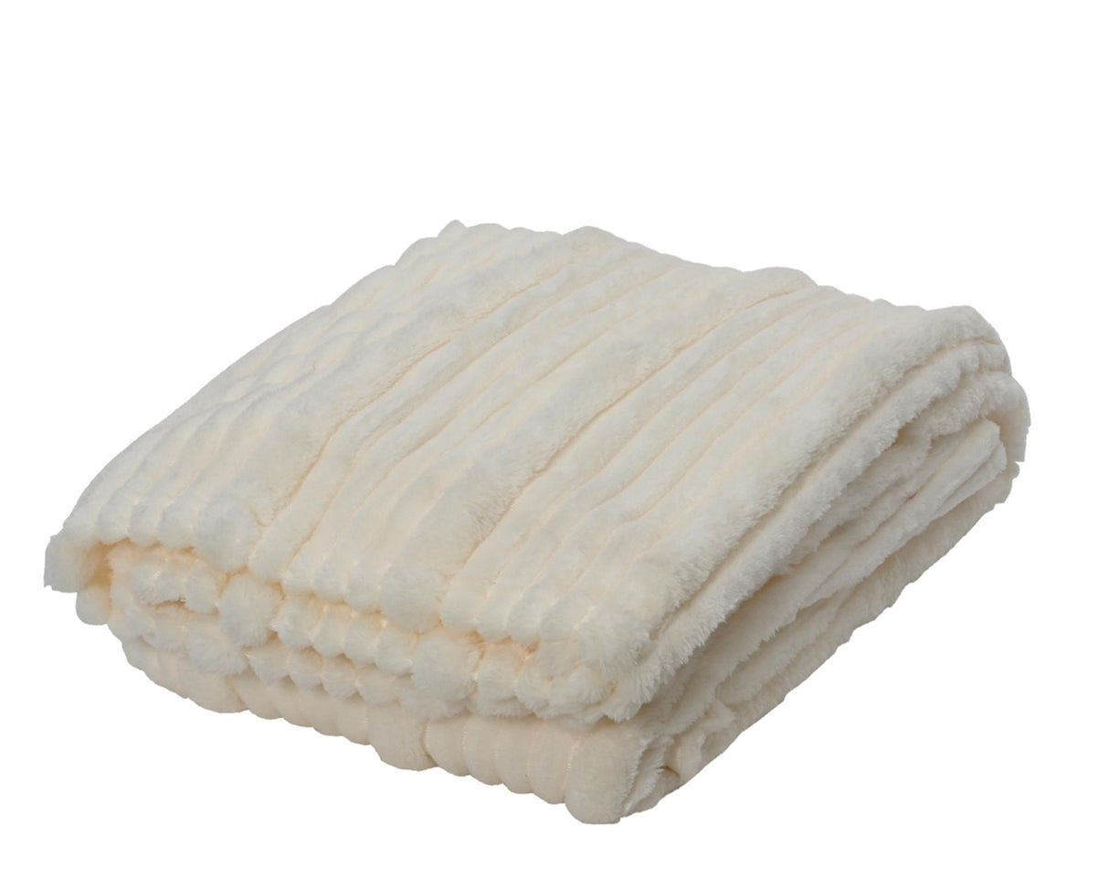 Decoris woondeken fluweel 130x170cm wit