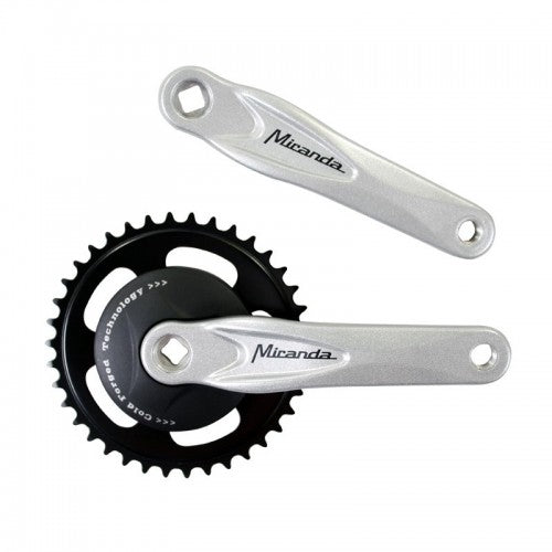 Miranda Beta 1 Crank Set med disk 95mm 33 Tands Crank Polished Black