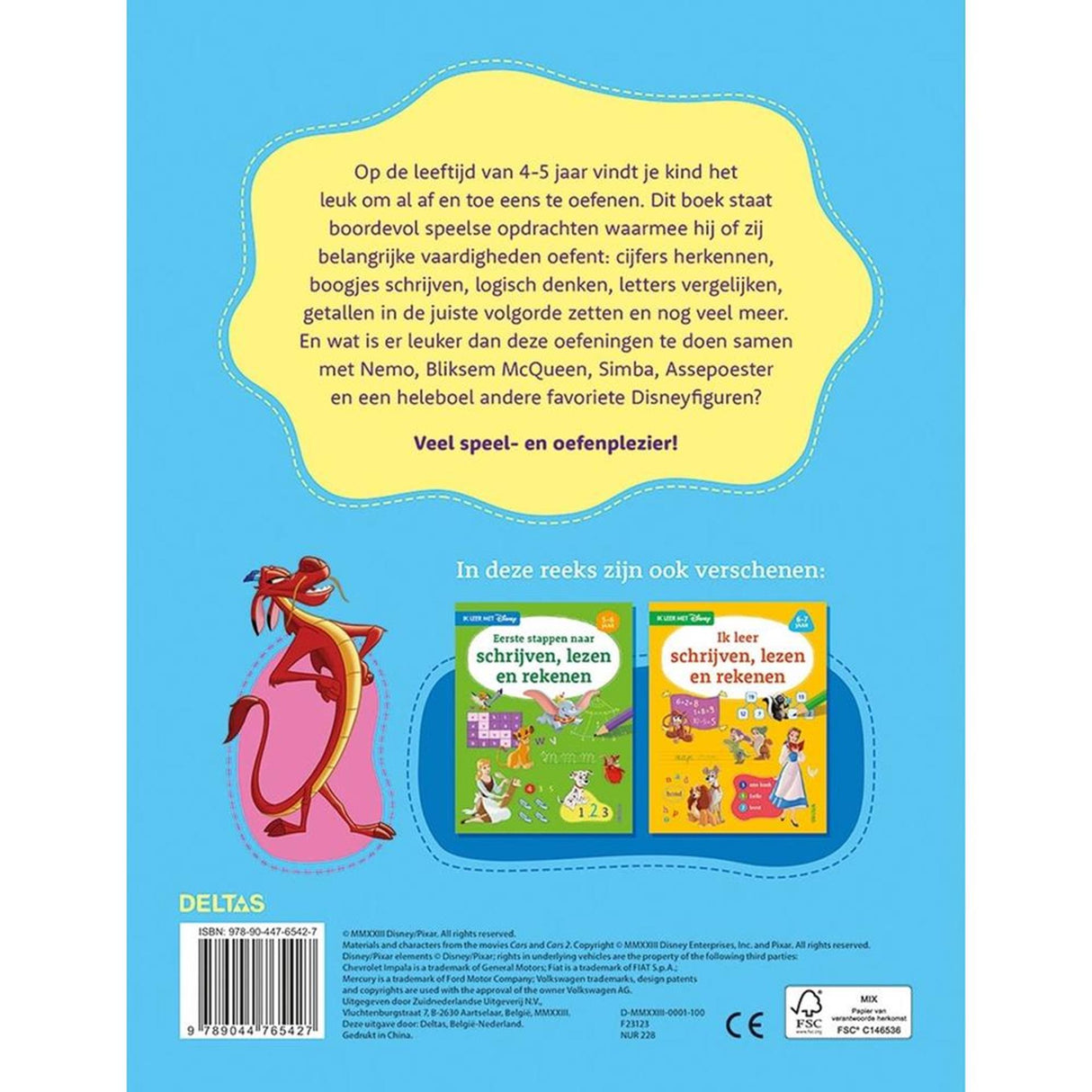 Deltas Disney, mit denen ich lerne – Schreiben, Lesen und Zählen (4–5 Jahre)