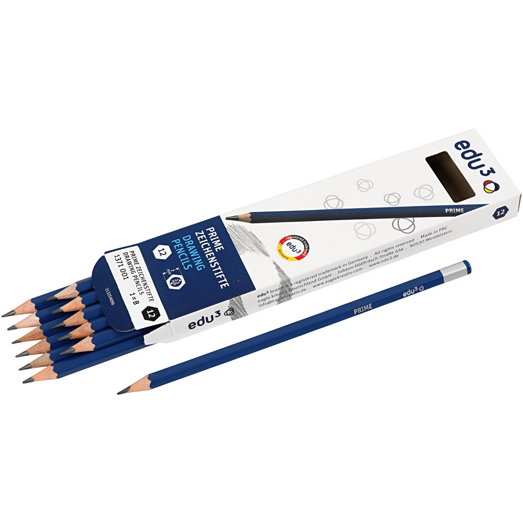 Edu3 edu tekenpotlood, b, 12 stuk 1 doos