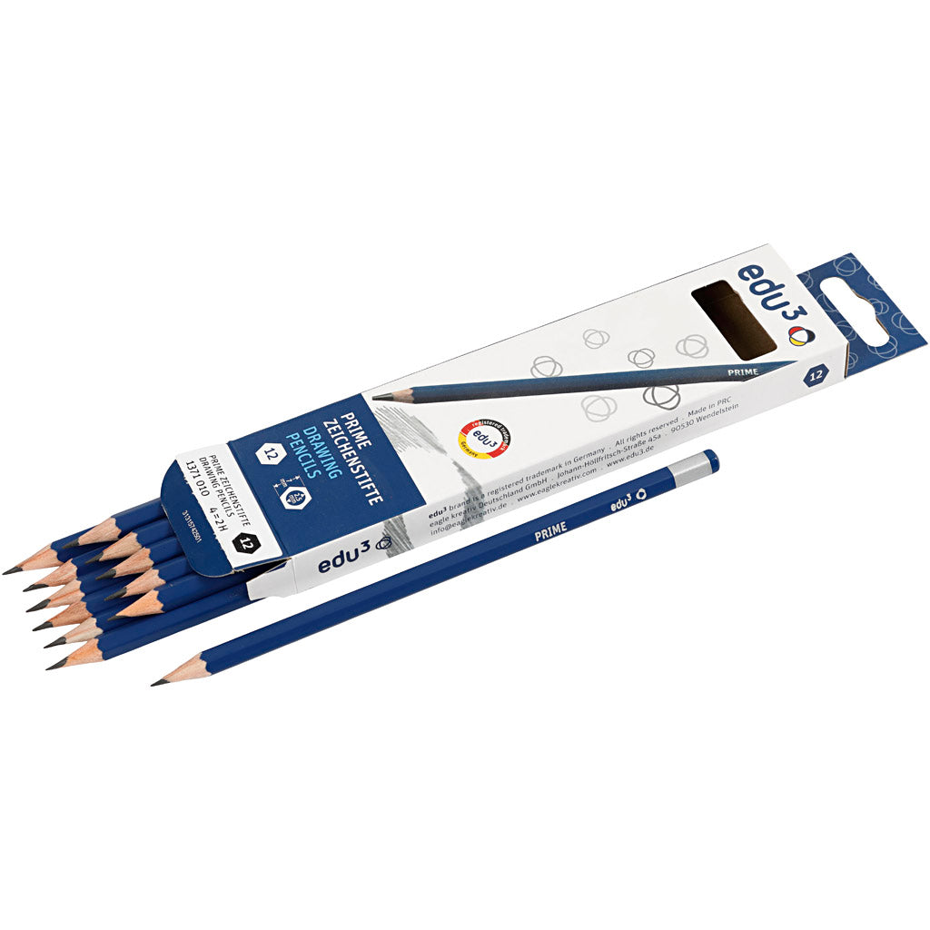 Edu3 edu drawing pencil, 2h, 12 pieces 1 box