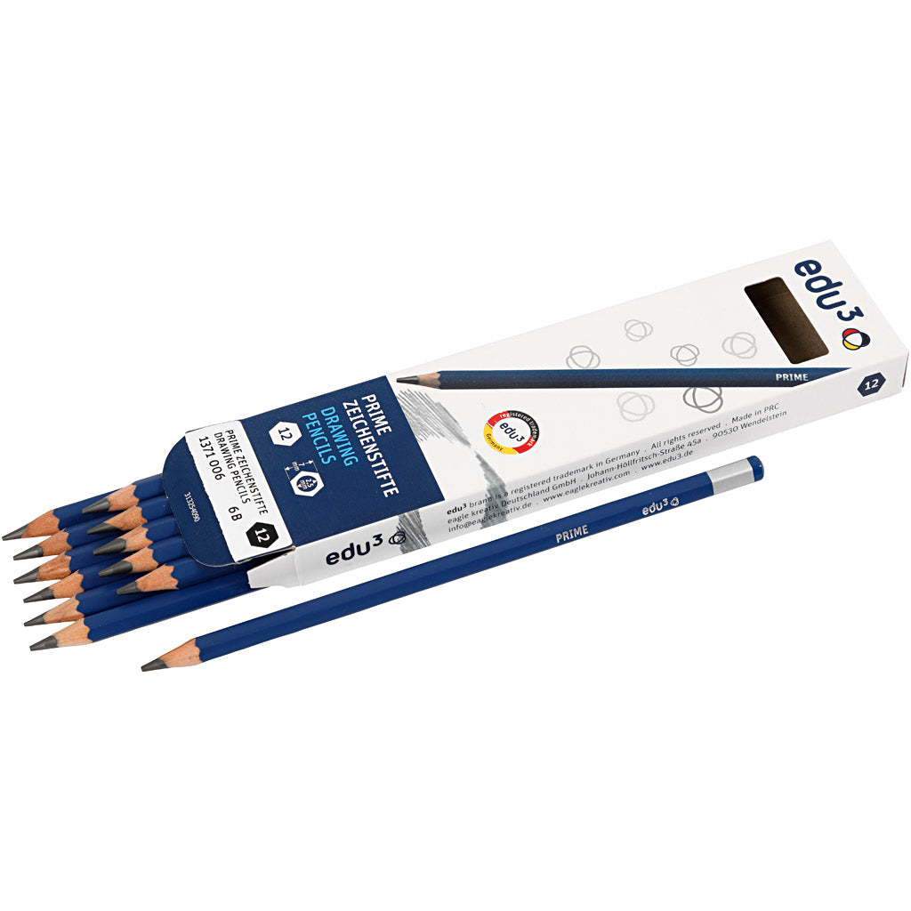 Edu3 edu drawing pencil, 6b, 12 pieces 1 box