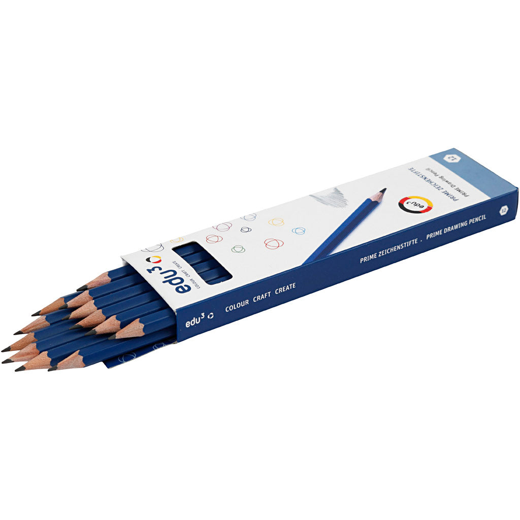Edu3 edu drawing pencil, h, 12 pieces 1 box