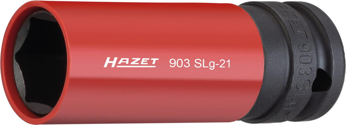 Hazet wheel nut socket wrench 903slg plug-in one. 1 2 21mm hexagonal l1= 85mm