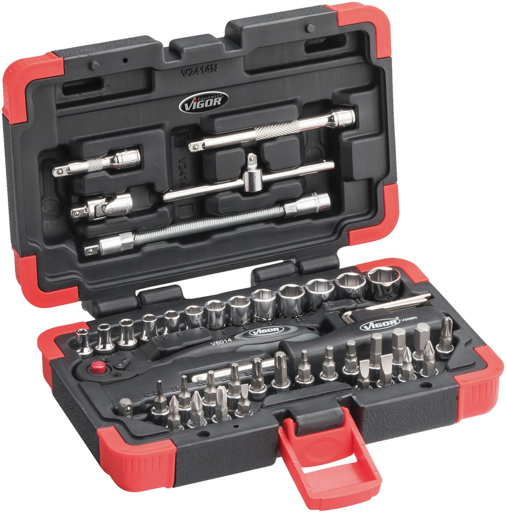 Vigor socket wrench set v2414n socket wrench sets 1 4
