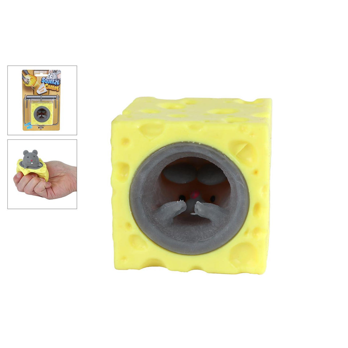 Squeeze cheese pop up mouse from cheese