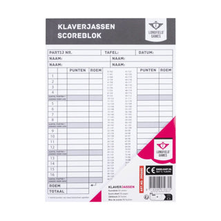 Klaverjas Score Block 50 Hojas