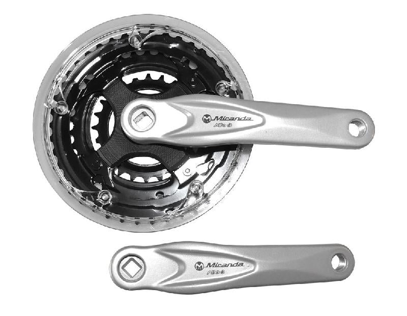 Miranda crankset alu silver 24 34 42t -5mm deepened 573145