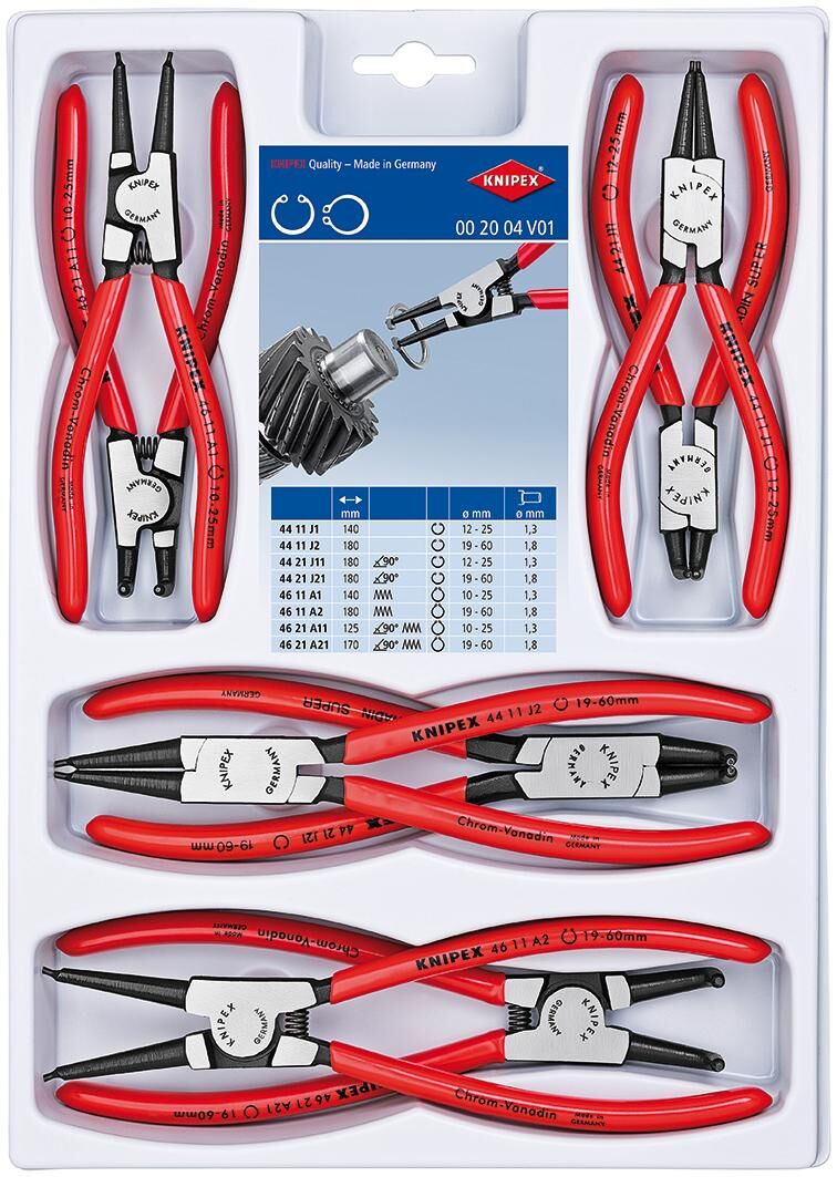 KNIPEX Circlip pliers set 00 20 04 V01