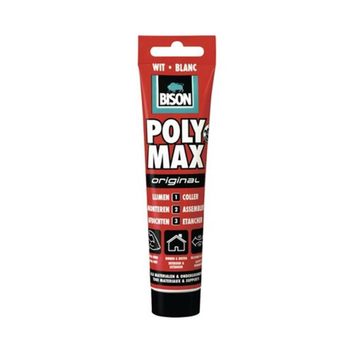Bison poly max original wit 165gr