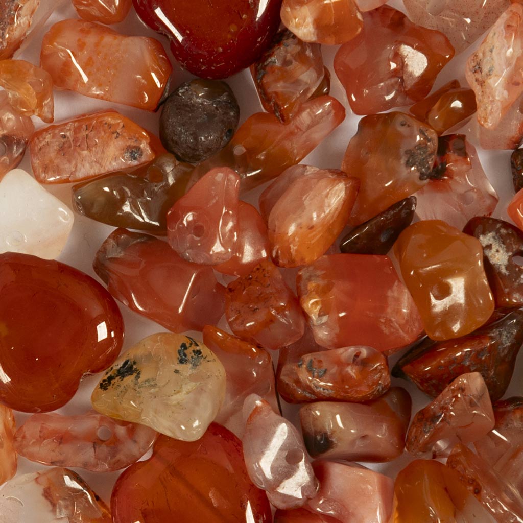 Creativ company crystal beads, aventurine, size 7-12 mm, hole size 1 mm, approx. 63 pieces, coral, 63 pieces 1 box