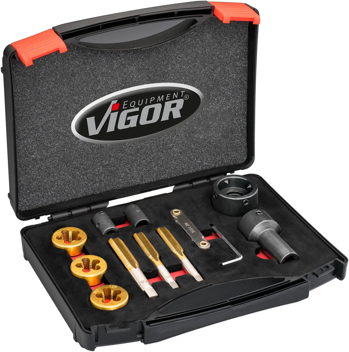 Vigor thread cutting set v7181 thread cutter set for wheel bolts
