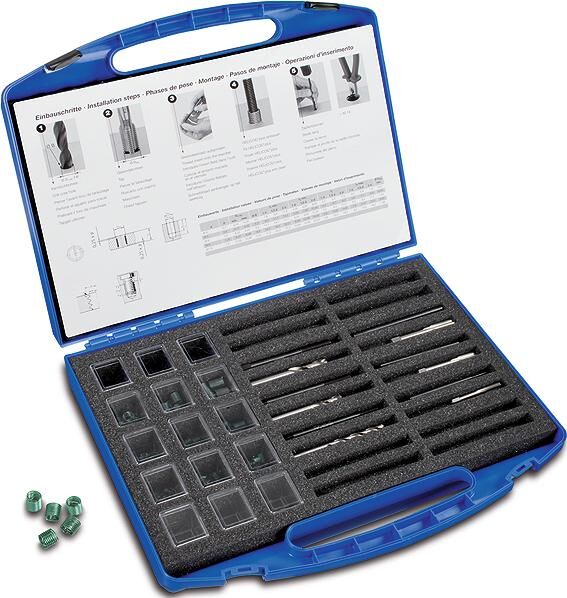 Böllhoff draadsnijtap assortiment helicoil plus helicoil-plus rep-sort. 132-tlg. m6-m10