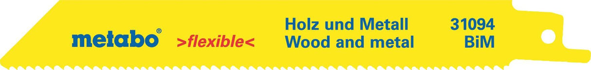 Metabo reciprocating saw blade flexible pk. saebelsaegeblaetter 2pcs.