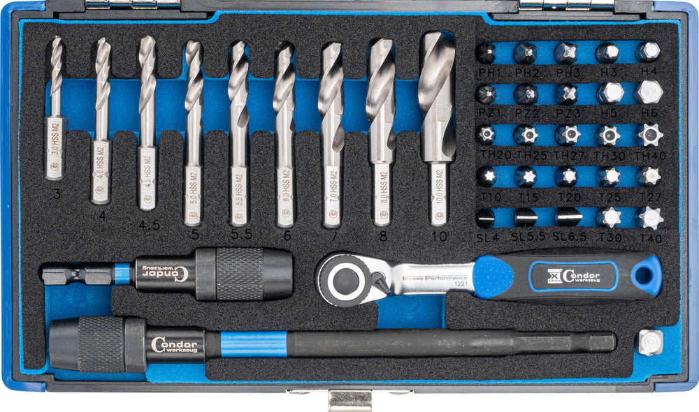 Condor special drill set 39600 spiral drill bits hss-g 38tlg.