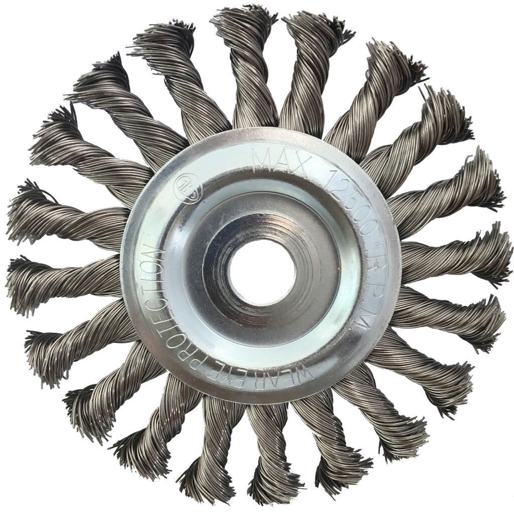 Ks tools ks-tools round steel wire brush round brush w.bore 22.2 ks-tools 125x14mm steel