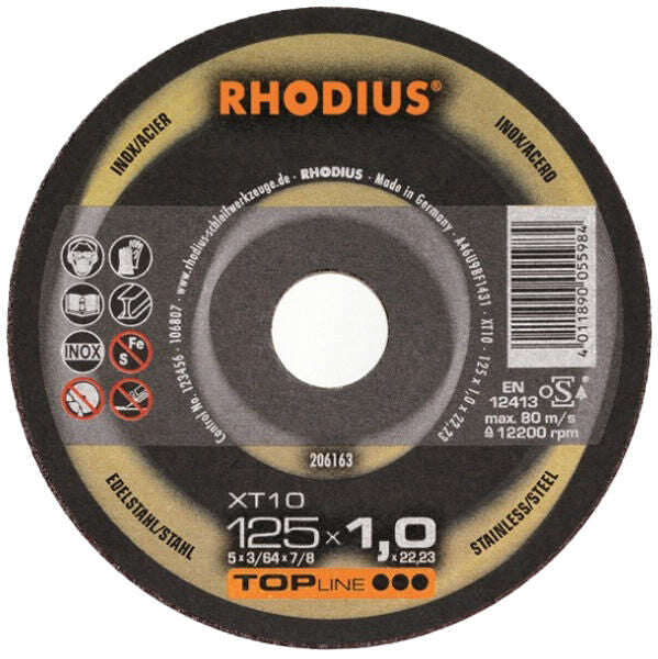 Rhodius cutting disc xt10 mini extra-thin separator.xt10 ø1 65mm
