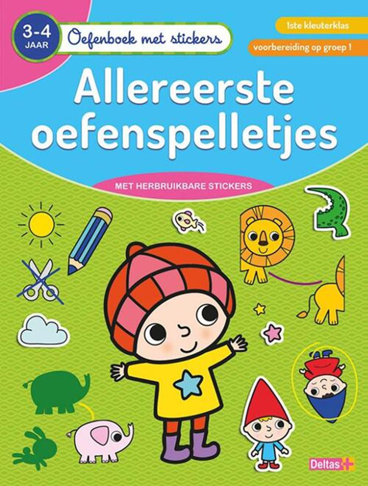 Deltas exercise book with stickers - very first exercise games (3-4 years)