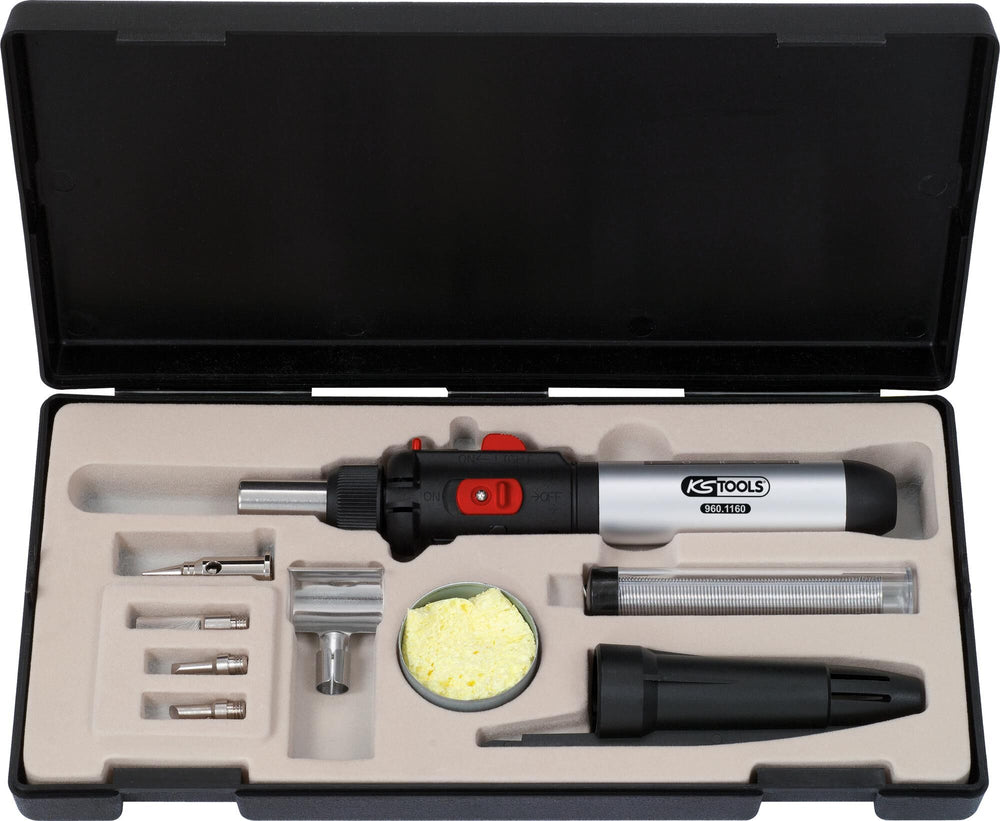 Ks tools ks-tools gas soldering set mini-loet set 9 pieces.