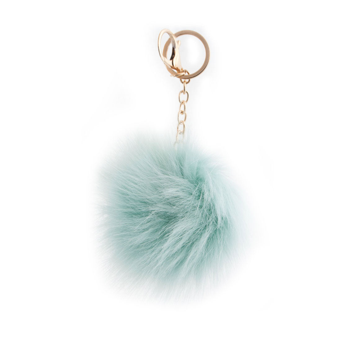 Plush pompom keychain
