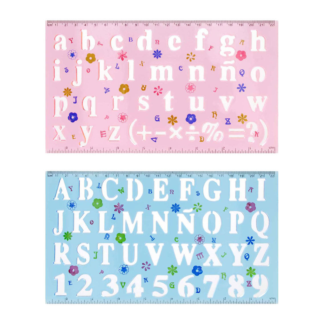 Plastikinių ženklų šablonų skaičių raidės