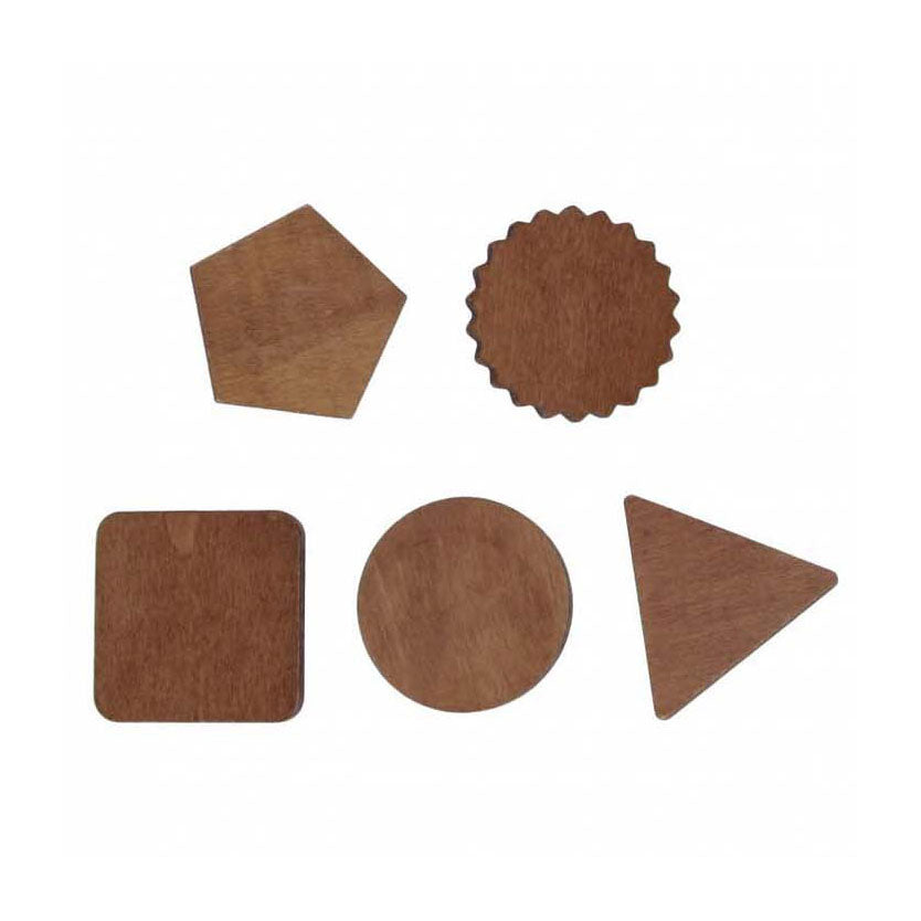 Дървени магнити 3см 5бр.