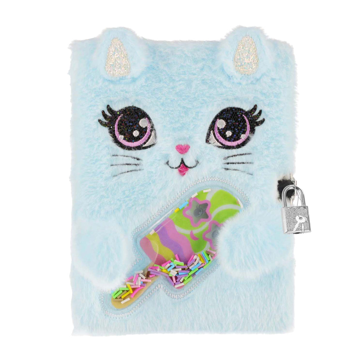 Imp peluche diario gatto con serratura, a5