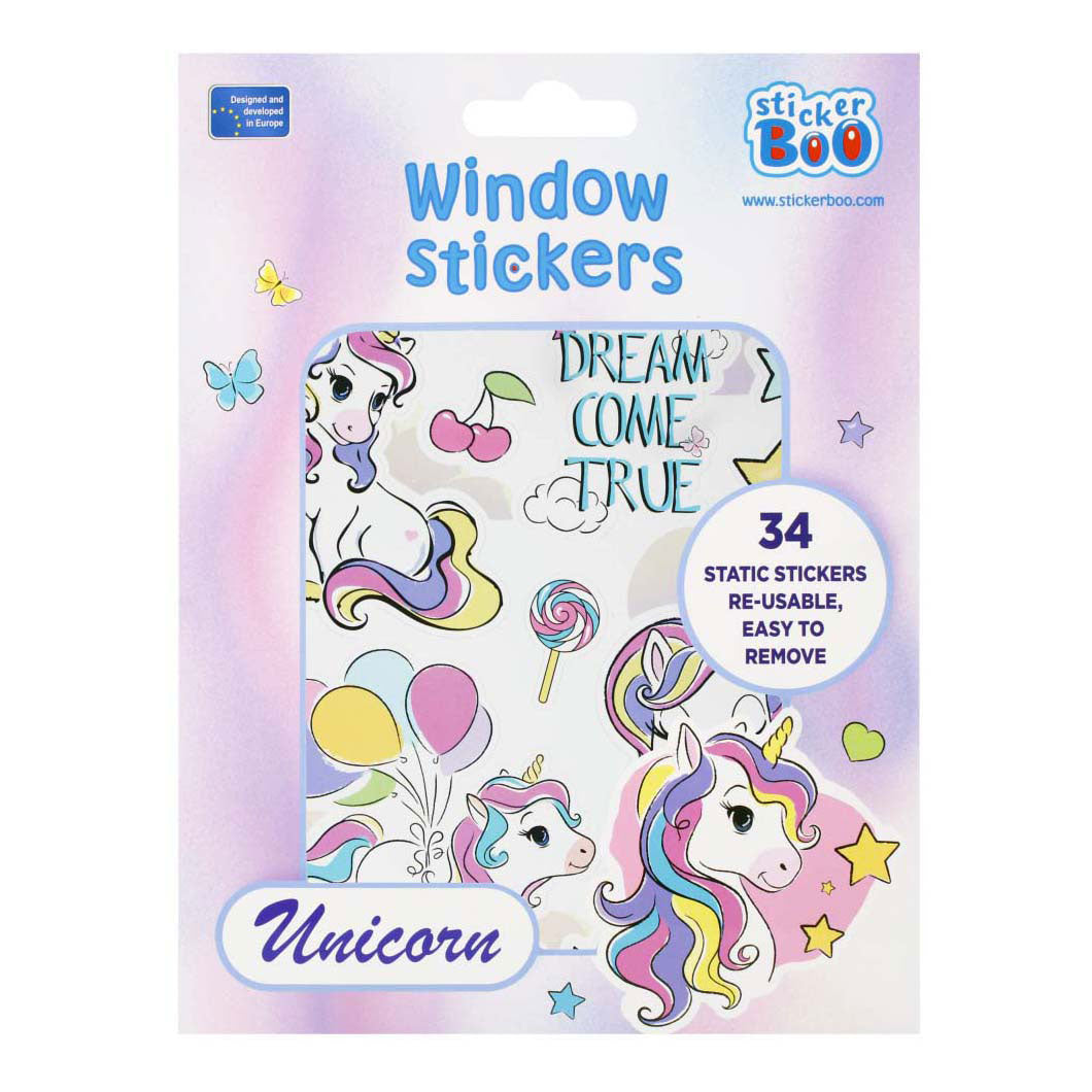 Unicorn window stickers, 16x21cm