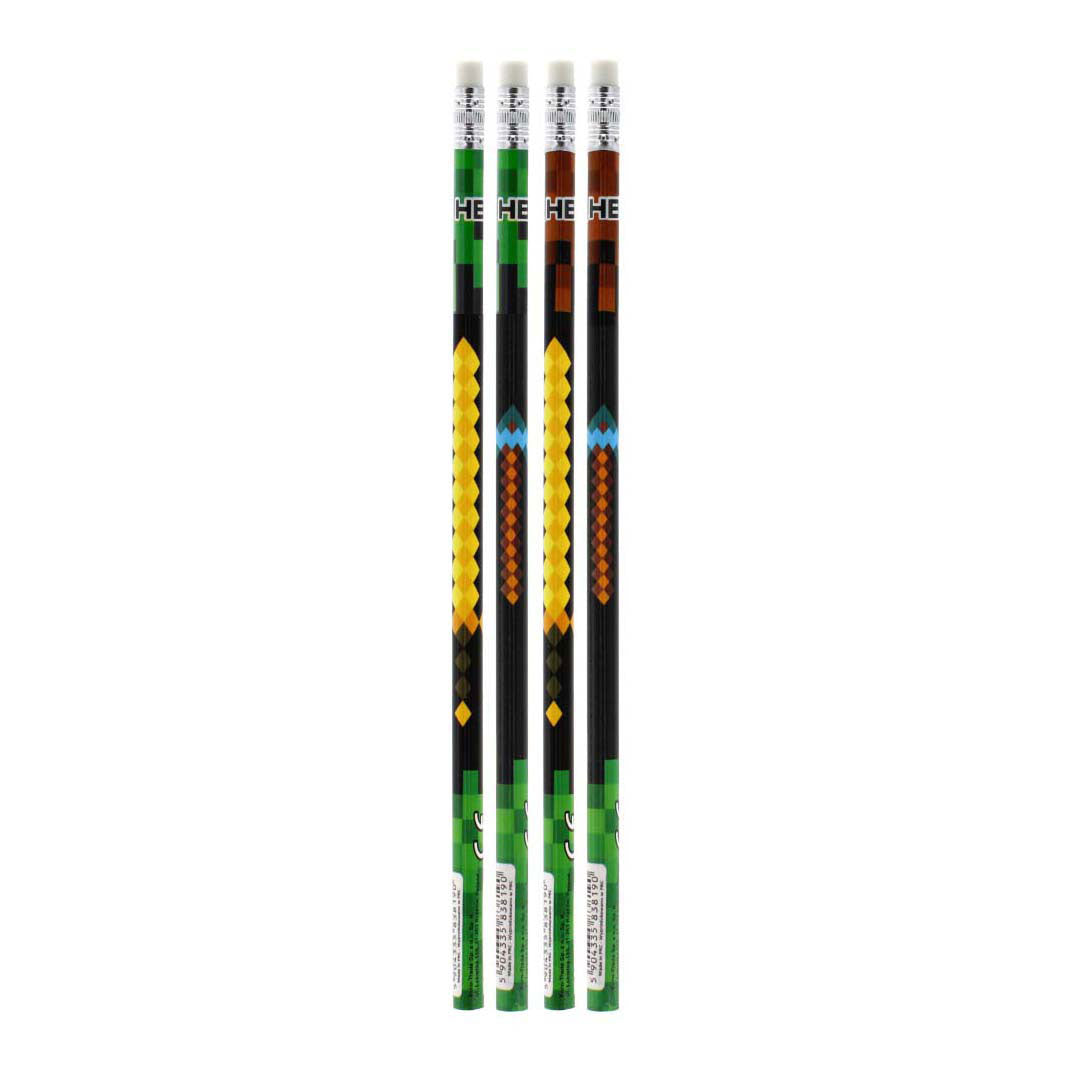 Hb pencil with eraser, 4 pcs.