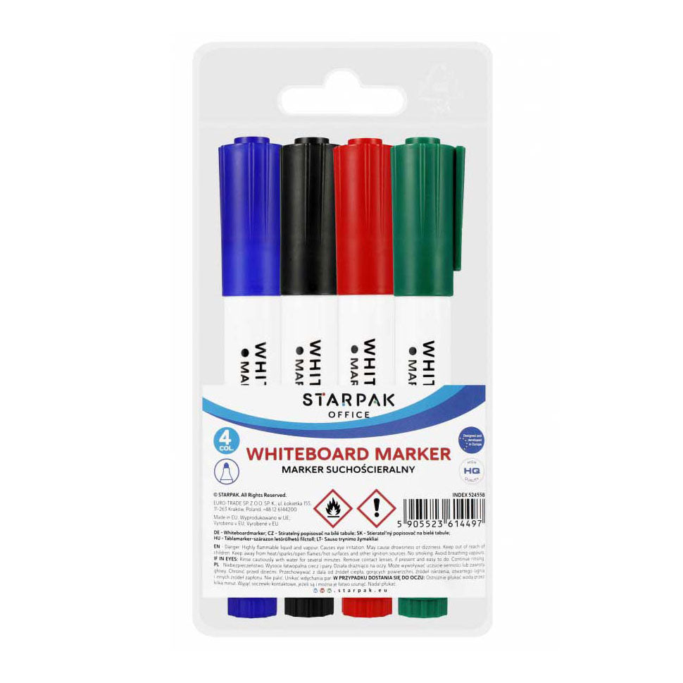Whiteboard marker, 4 pcs.