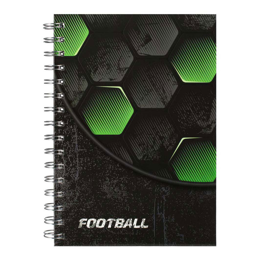 Spiral anteckningsbok fotboll, a5