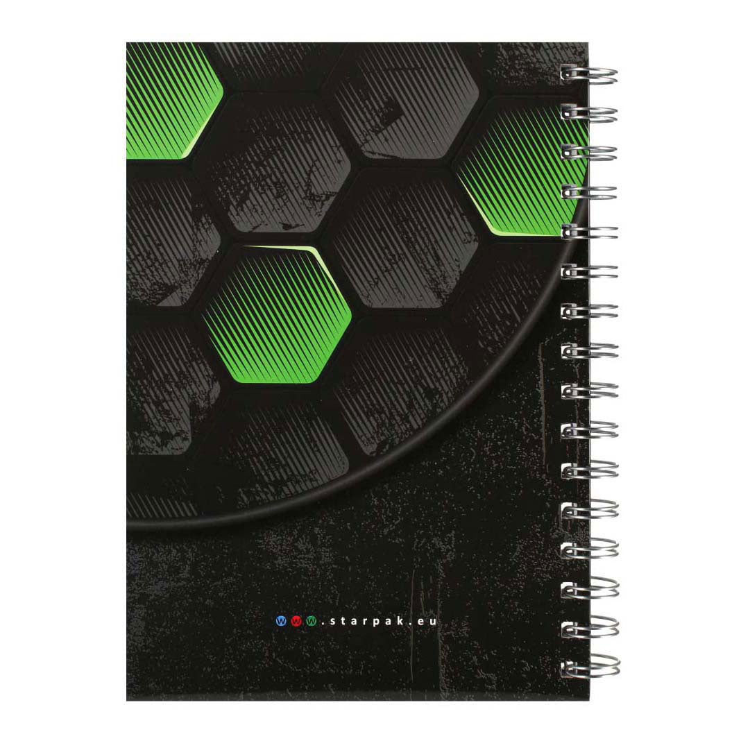 Spiral anteckningsbok fotboll, a5