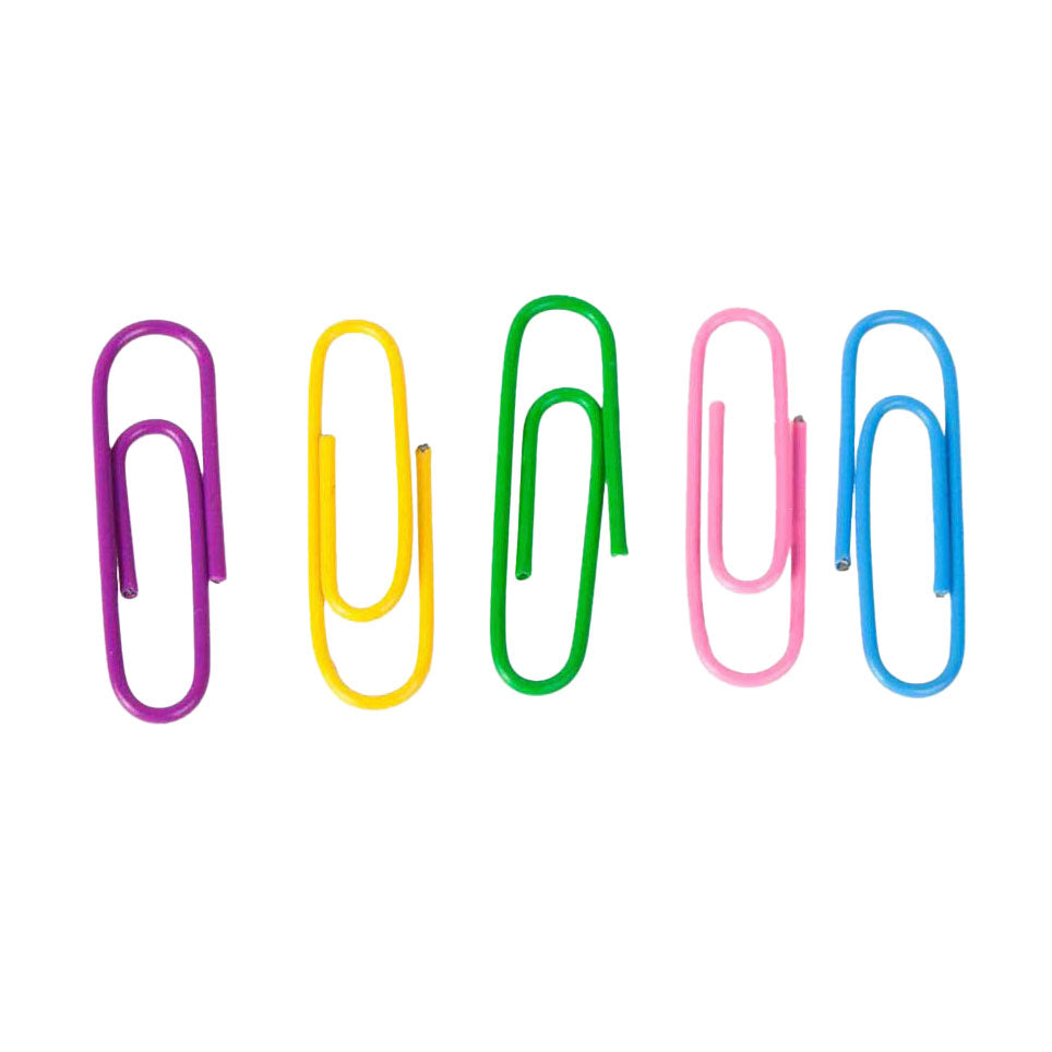 RC colored paper lip 28mm, 150pcs.