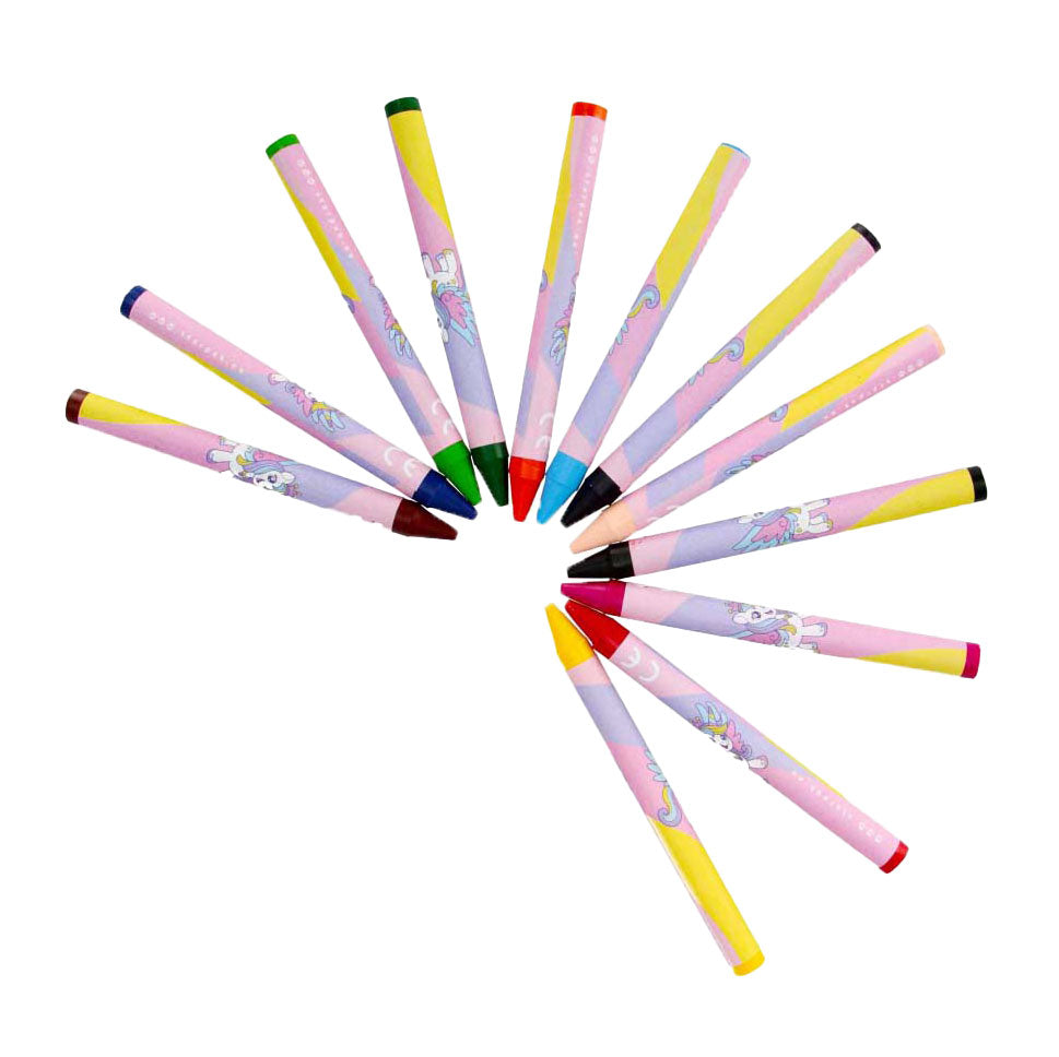 Wax Crayon Eenhoorn, 12 Stéck.
