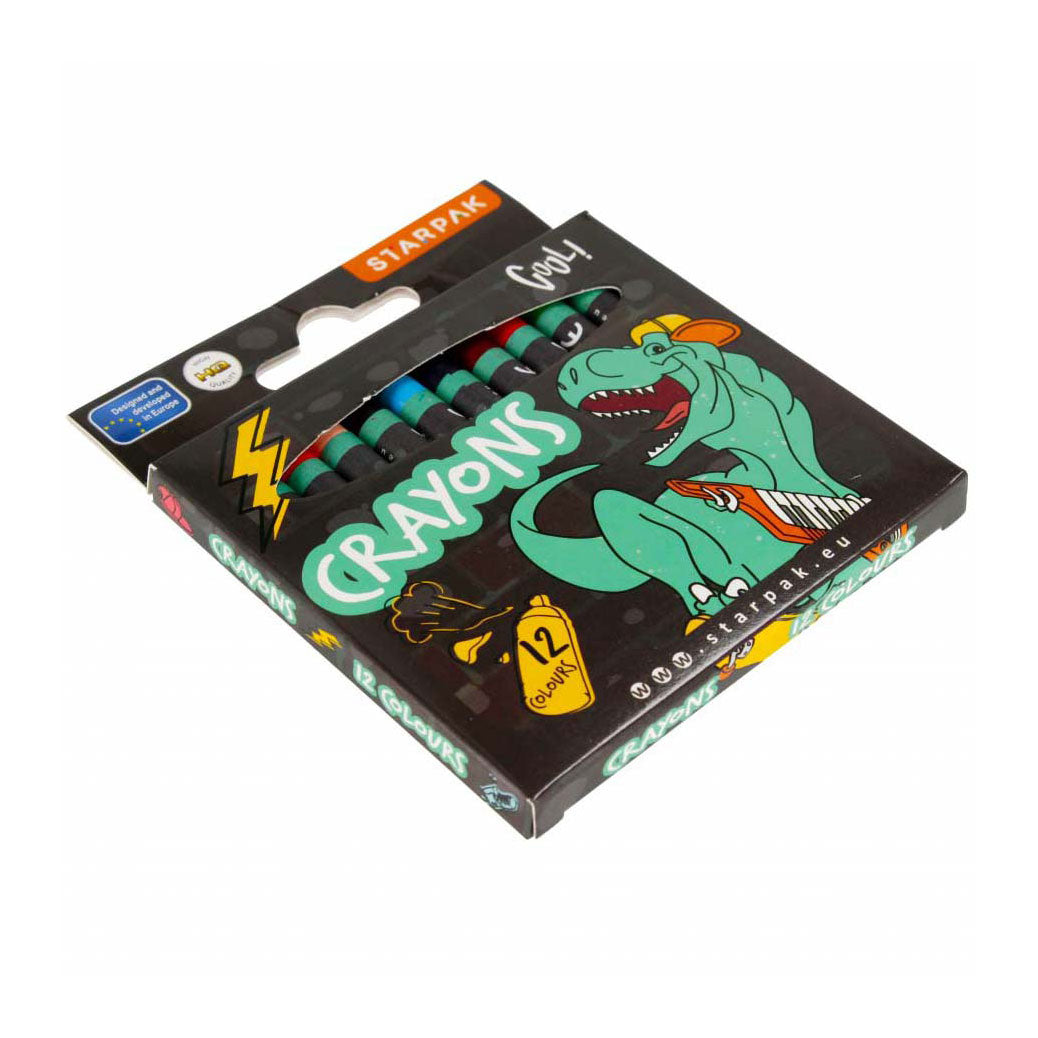 Wax crayon skate dino, 12 pcs.