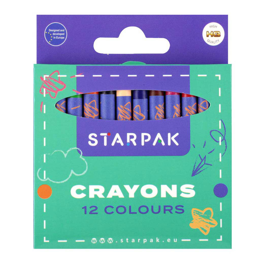 Wax crayons, 12 pcs.