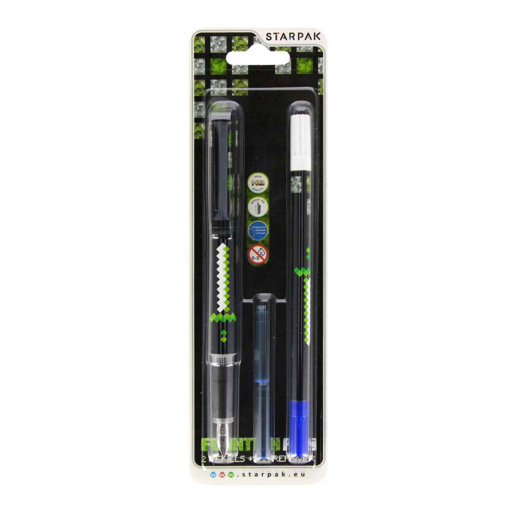 Fountain pen with 2 refills and ink remover pixel