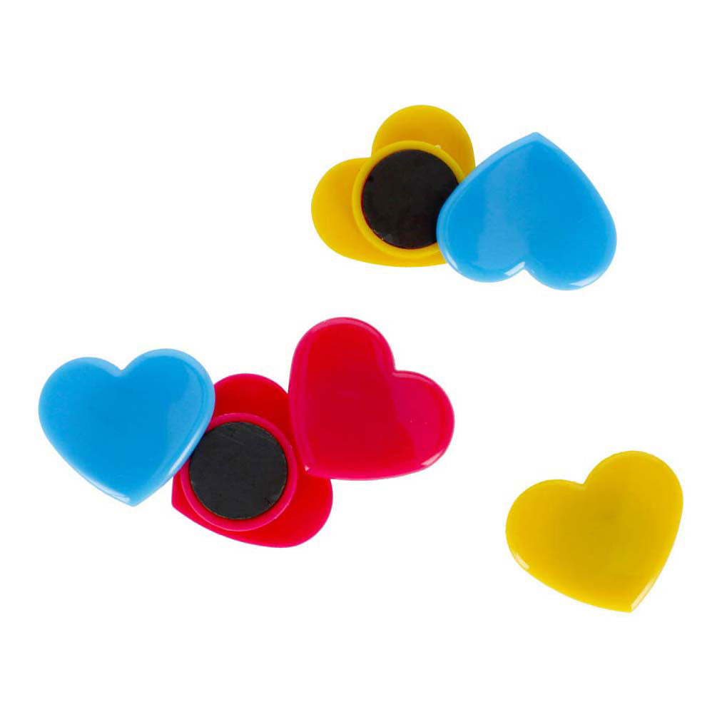 Magnets heart, 6 pcs.