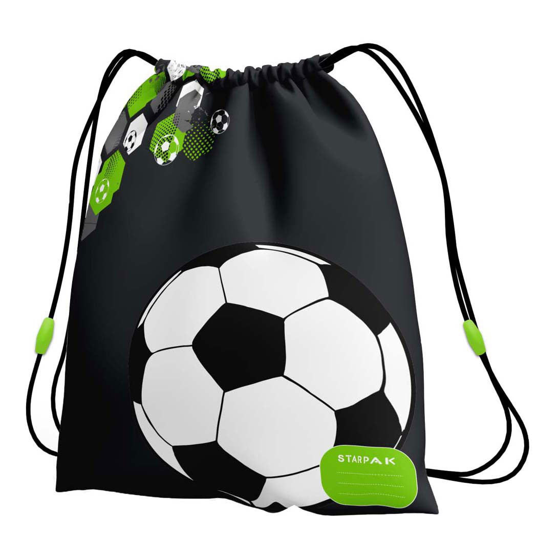 Gimnastična torba za nogomet z žogo zelena