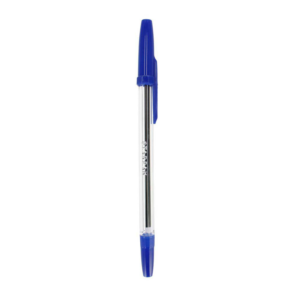 Ballpoint pen with cap blue, 50 pcs.