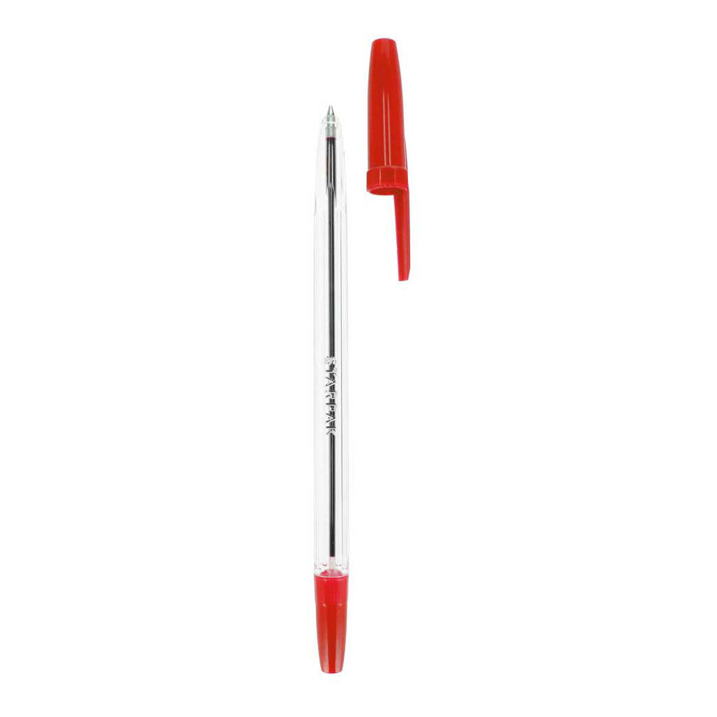 Ballpoint pen with red cap, 50 pcs.