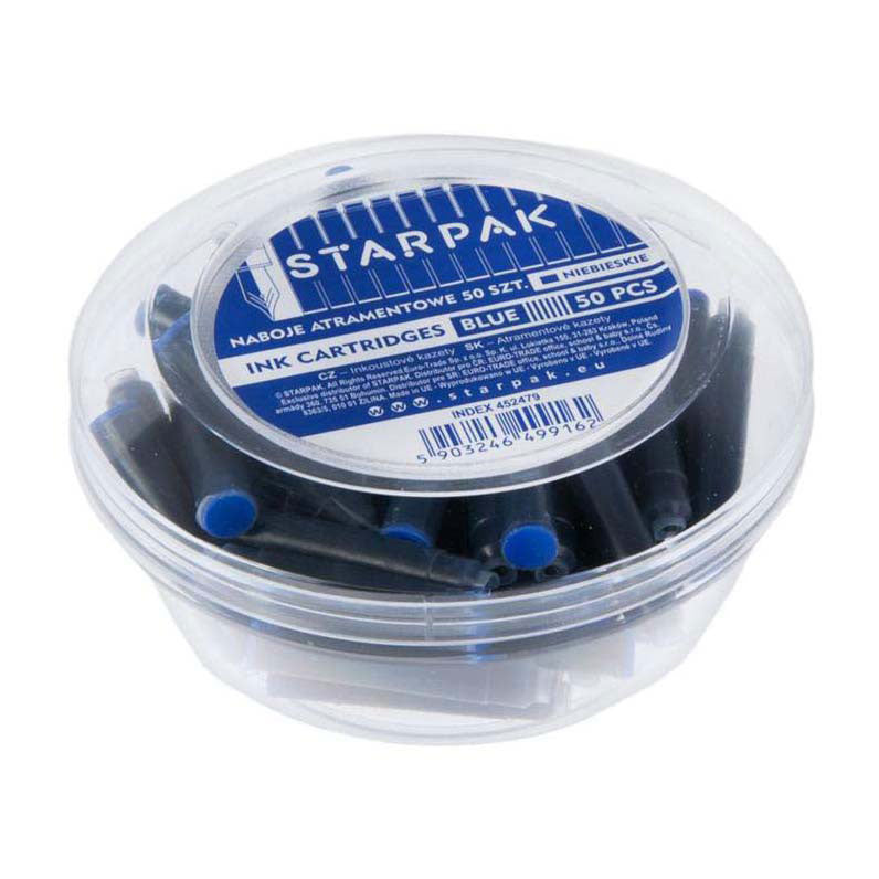 Inkoustové náplně modré, 50 ks.