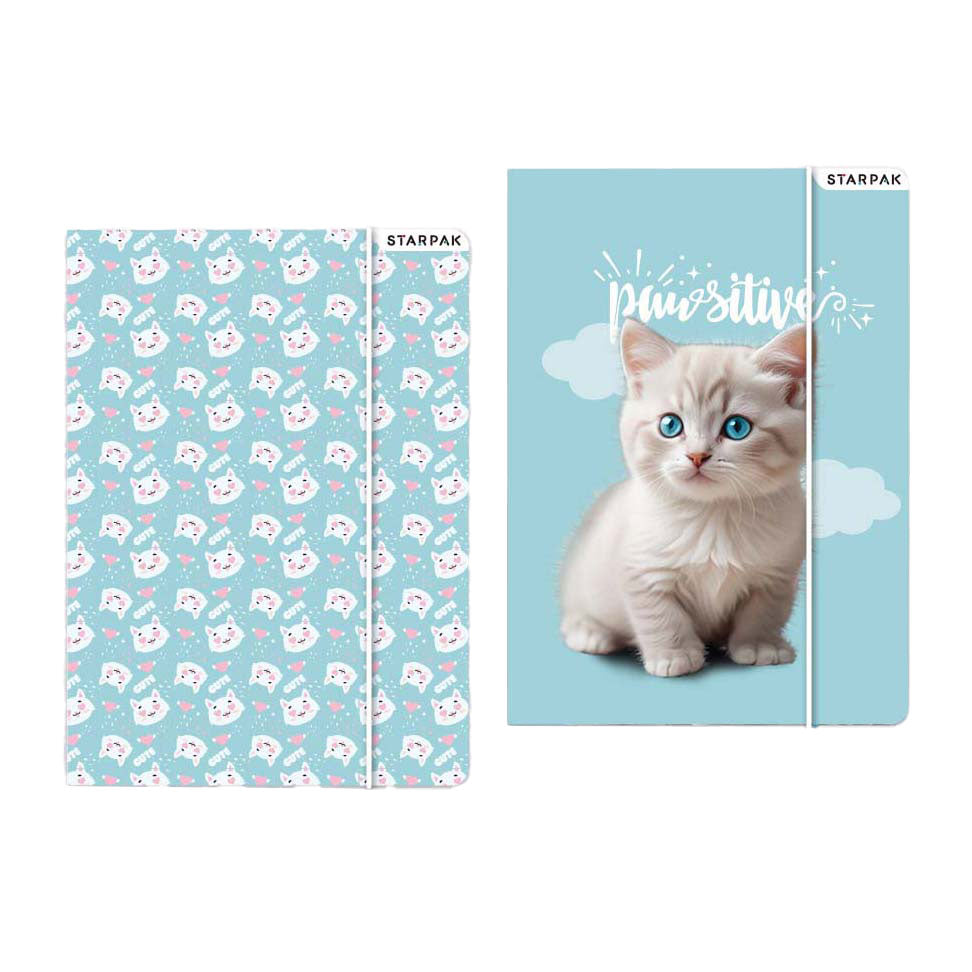 Folder with elastic A4 kitten
