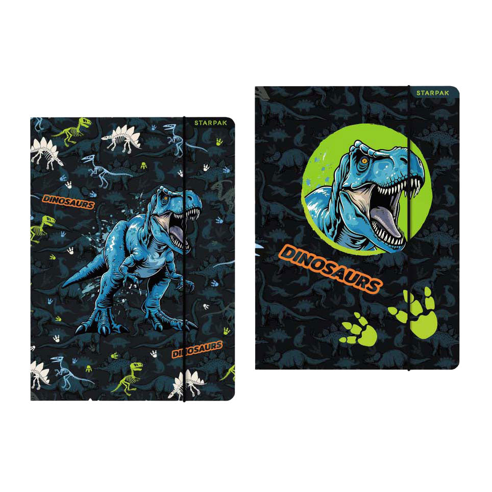 Map met elastiek a4 dinosaurus