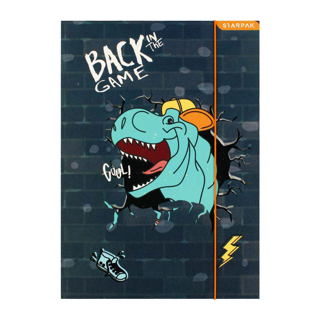 Folder with elastic A4 skate dino