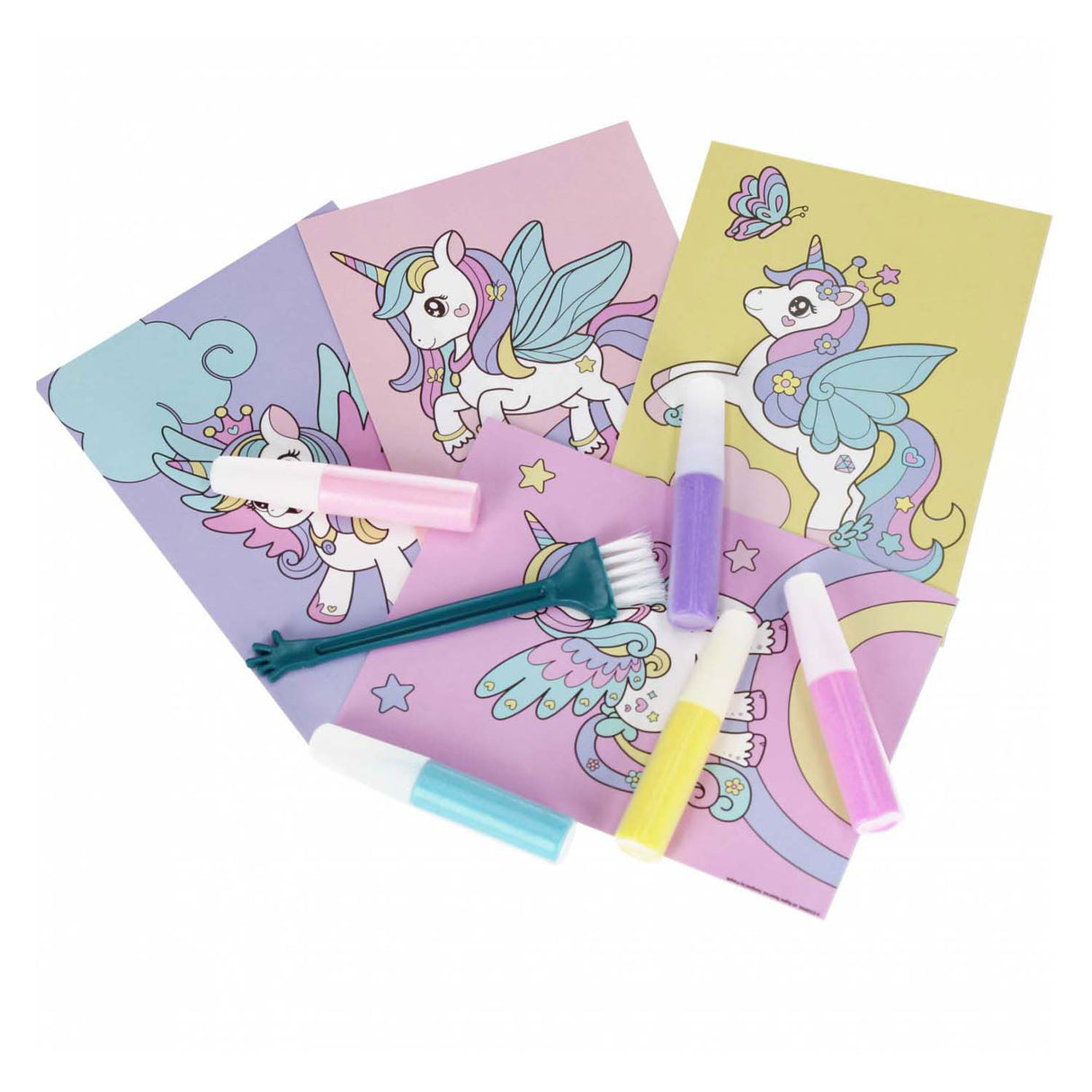 Zandschilder set kleurplaten, 4st.