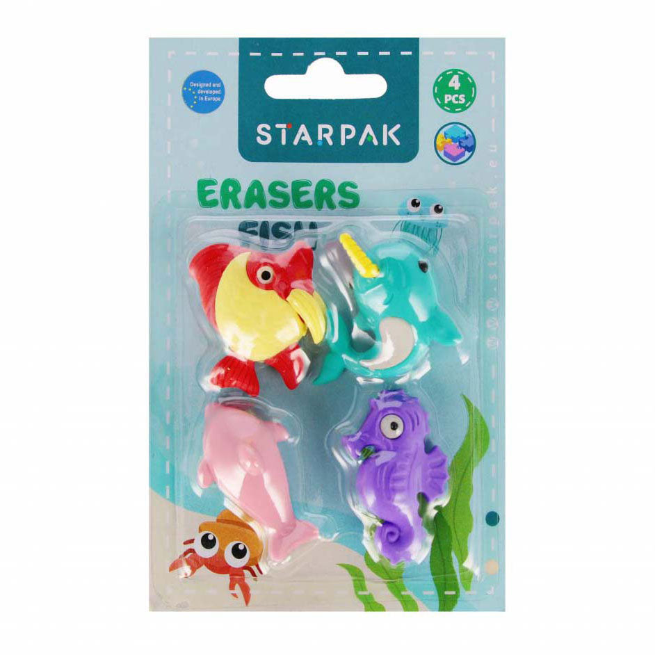 Gum 3d puzzel vissen, 4st.