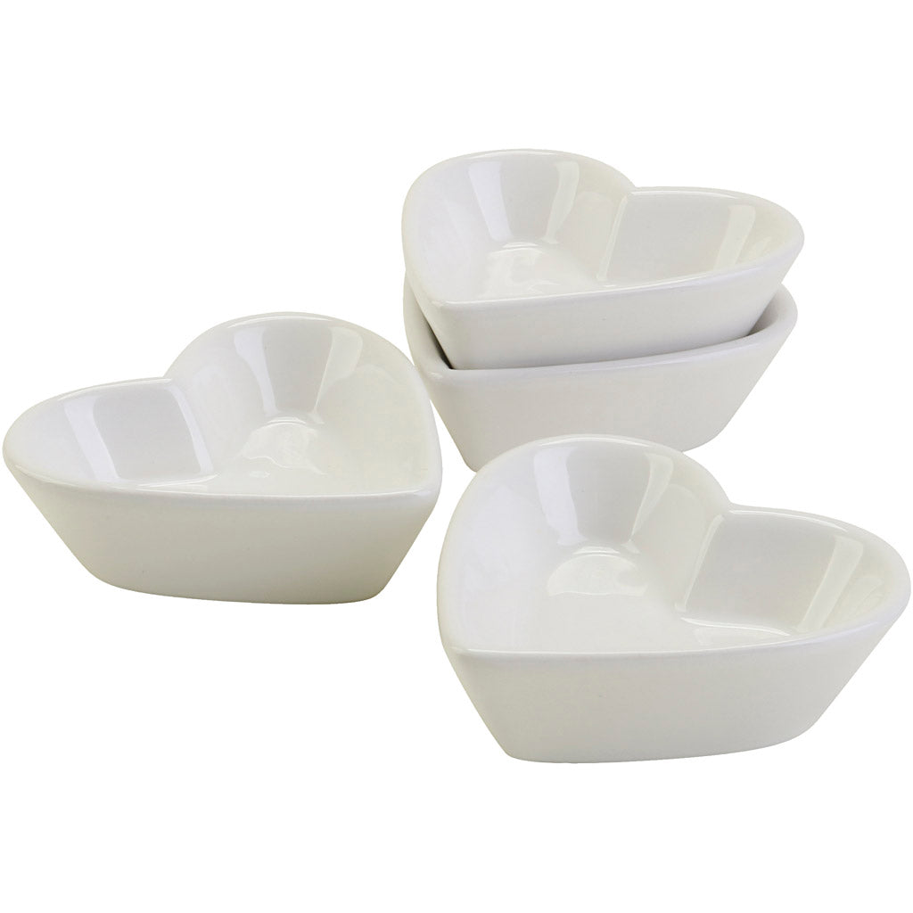 Heart-shaped bowls, d 8 cm, 12 pieces 1 box