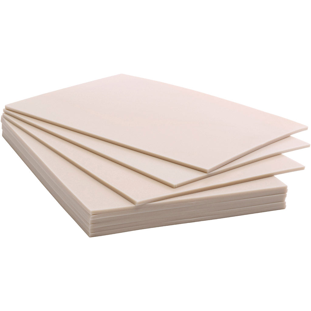 Creativ company soft linoleum sheet, size 15x20 cm, thickness 3 mm, 10 pieces in a box